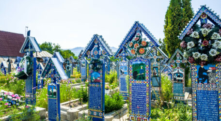 SAPANTA, MARAMURES, ROMANIA - 9 AUGUST, 2015. The merry cemetery of Sapanta, Maramures county, Romania.