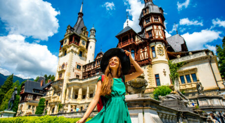 Tourist in Peles castle